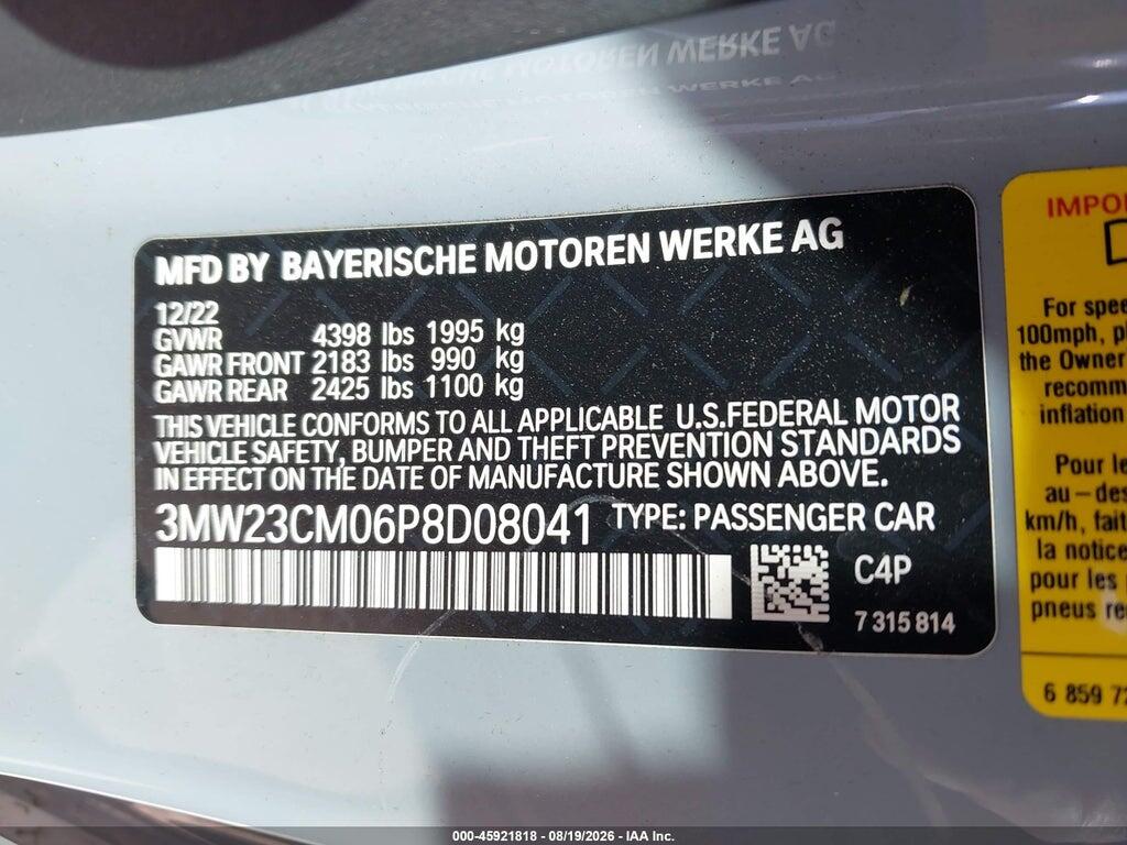 3MW23CM06P8D08041 2023 BMW 230 photo no. 9