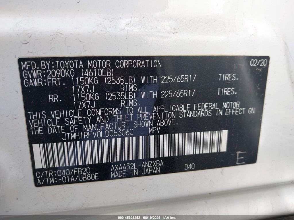 JTMH1RFV0LD053060 2020 TOYOTA RAV4 photo no. 9