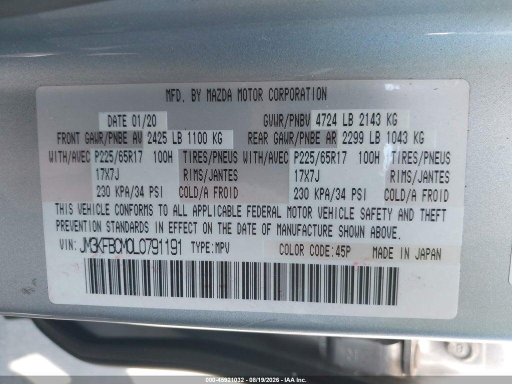 JM3KFBCM0L0791191 2020 MAZDA CX-5 photo no. 9