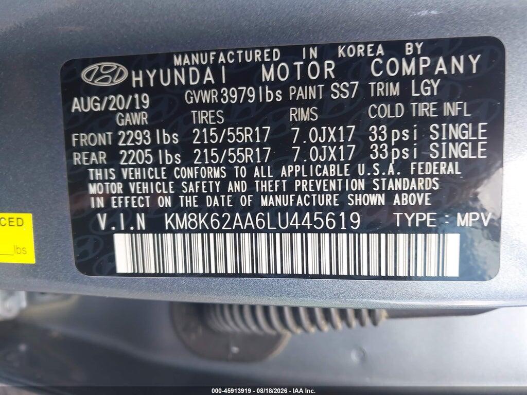 KM8K62AA6LU445619 2020 HYUNDAI KONA photo no. 9