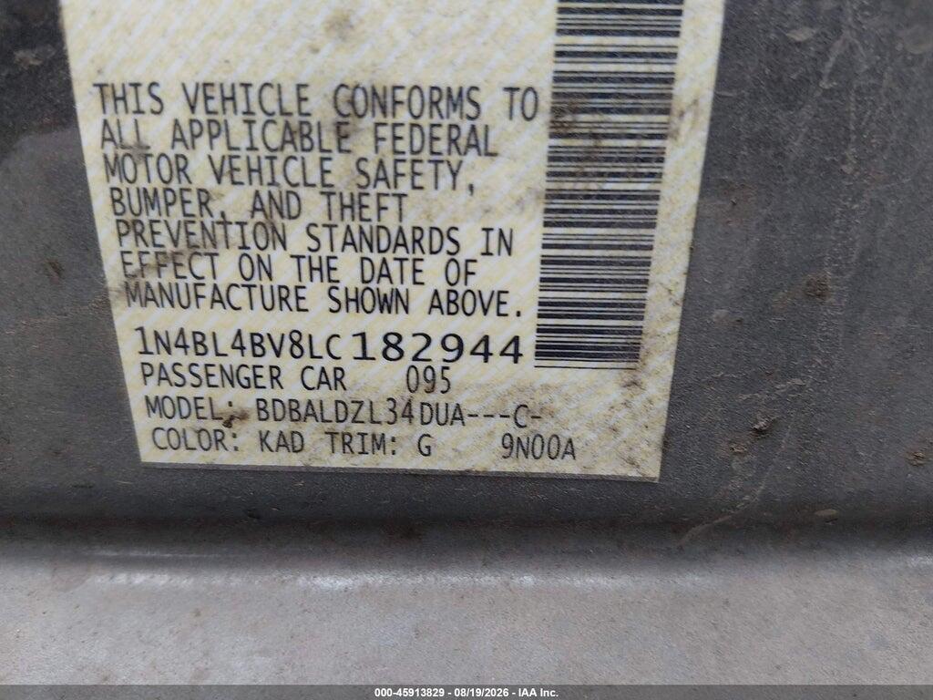 1N4BL4BV8LC182944 2020 NISSAN ALTIMA photo no. 9