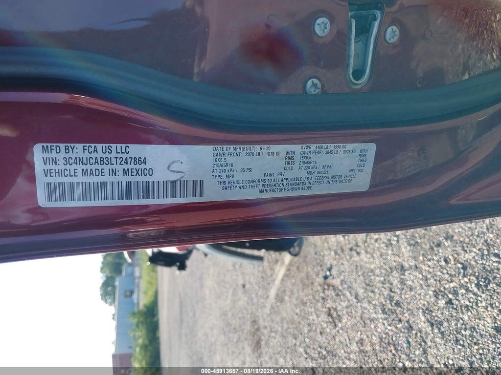 3C4NJCAB3LT247864 2020 JEEP COMPASS photo no. 9