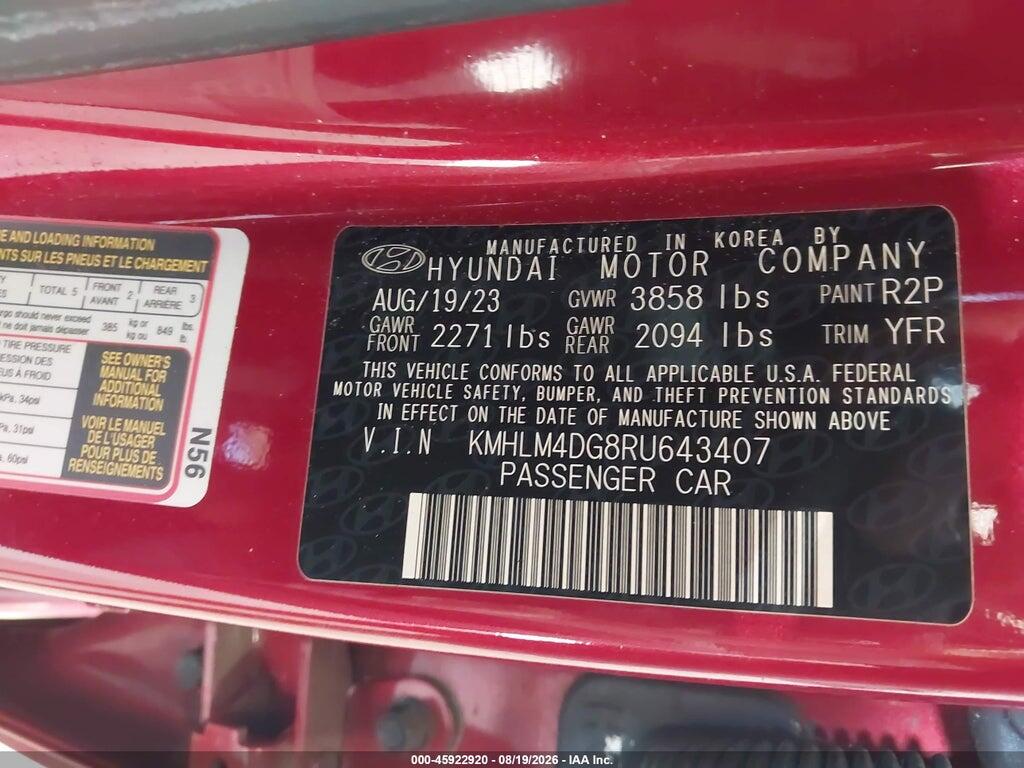 KMHLM4DG8RU643407 2024 HYUNDAI ELANTRA photo no. 9