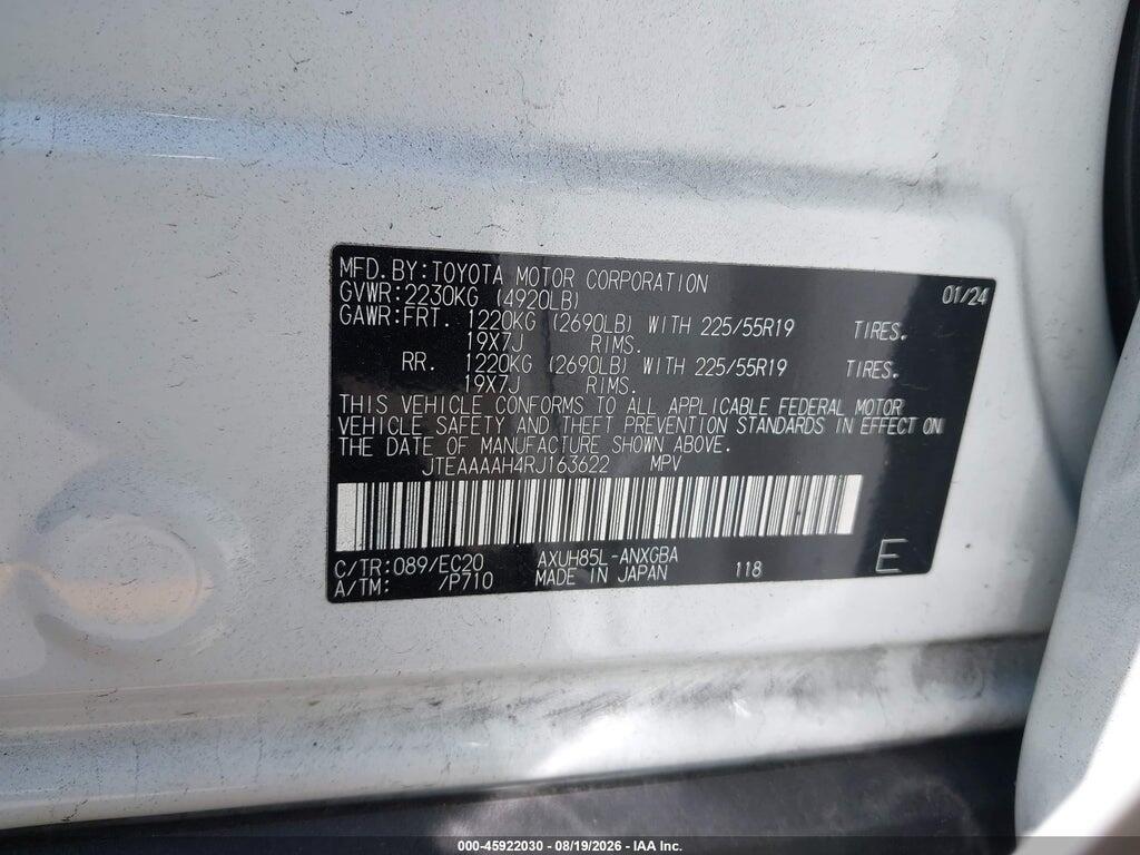 JTEAAAAH4RJ163622 2024 TOYOTA VENZA photo no. 9