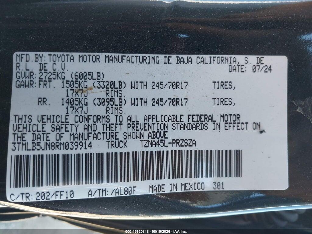 3TMLB5JN8RM039914 2024 TOYOTA TACOMA photo no. 9