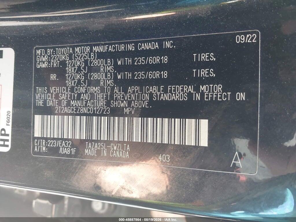 2T2AGCEZ8NC012723 2022 LEXUS NX 350 photo no. 9
