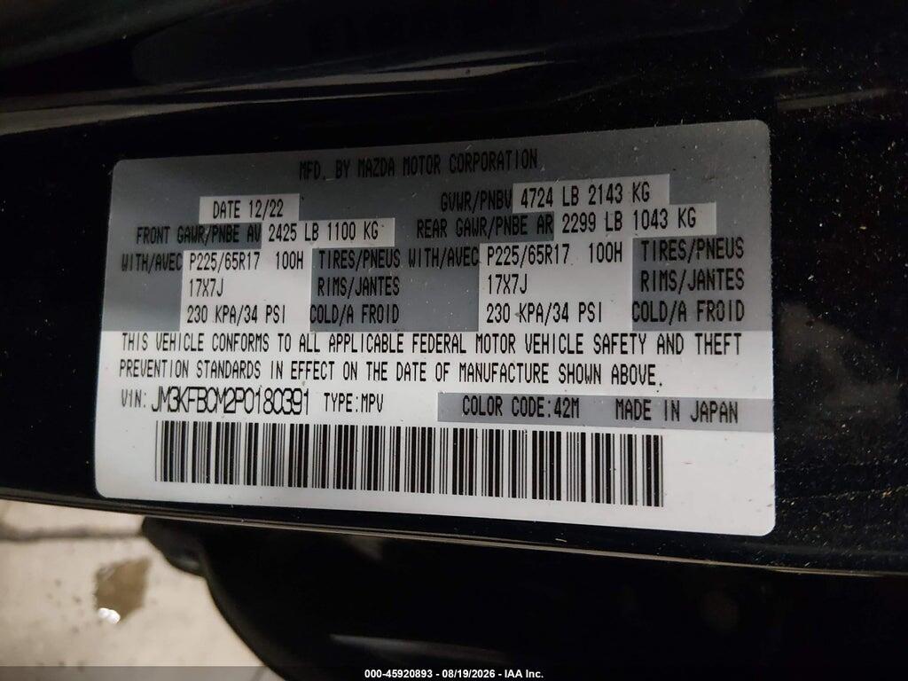 JM3KFBCM2P0180391 2023 MAZDA CX-5 photo no. 9