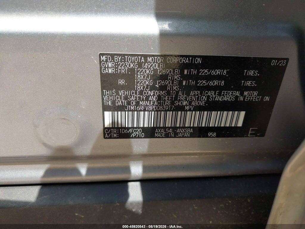 JTM16RFV8PD083917 2023 TOYOTA RAV4 HYBRID photo no. 9