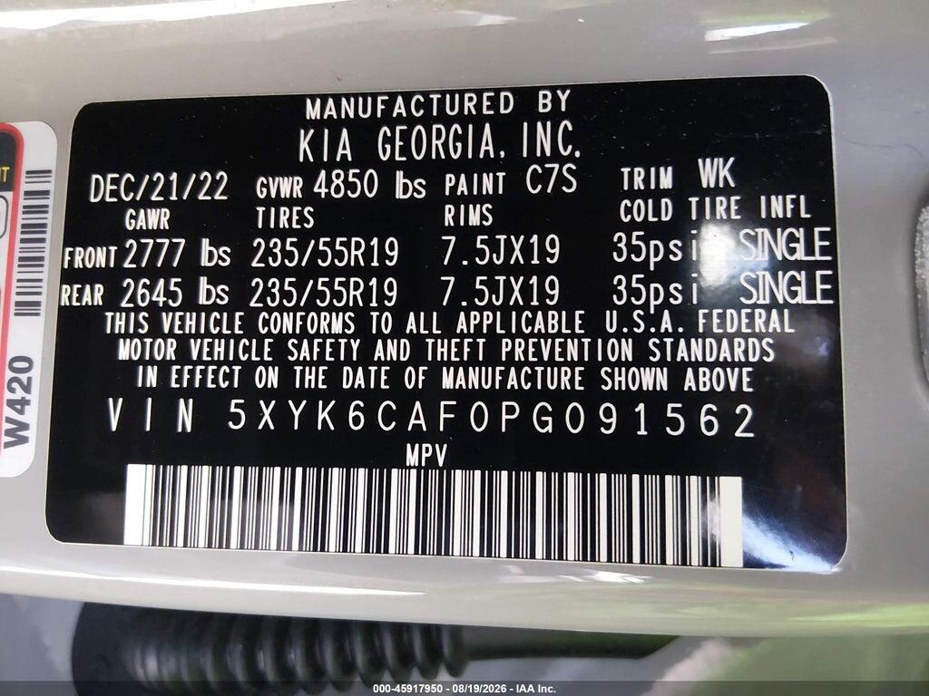 5XYK6CAF0PG091562 2023 KIA SPORTAGE photo no. 9
