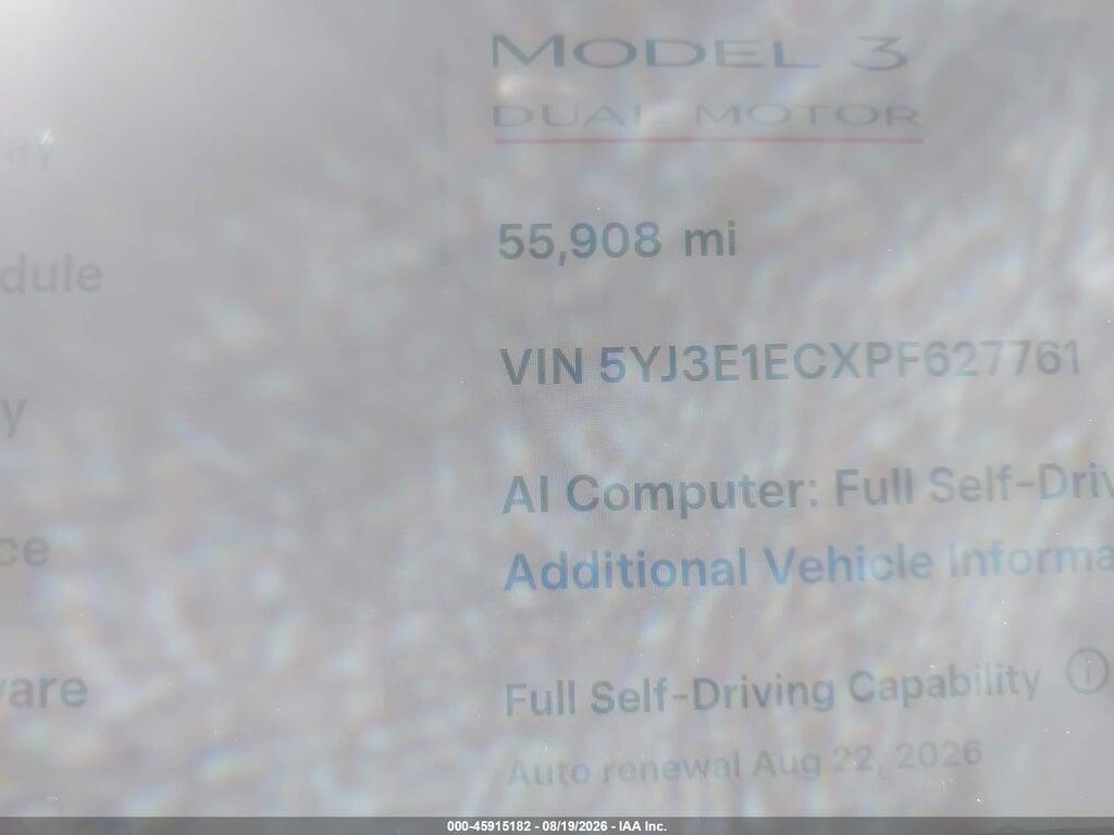 5YJ3E1ECXPF627761 2023 TESLA MODEL 3 photo no. 7