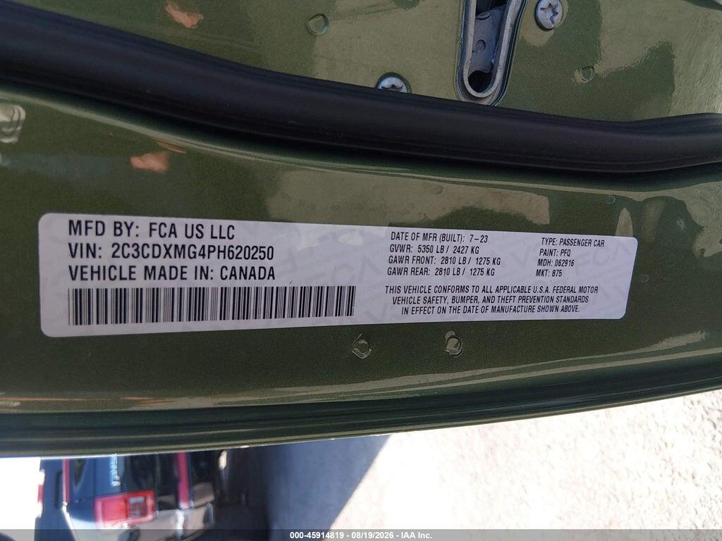 2C3CDXMG4PH620250 2023 DODGE CHARGER photo no. 9