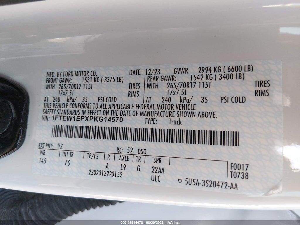 1FTEW1EPXPKG14570 2023 FORD F-150 photo no. 9