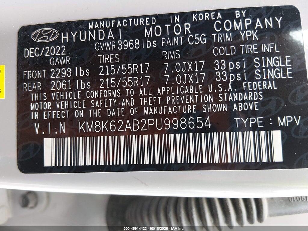 KM8K62AB2PU998654 2023 HYUNDAI KONA photo no. 9