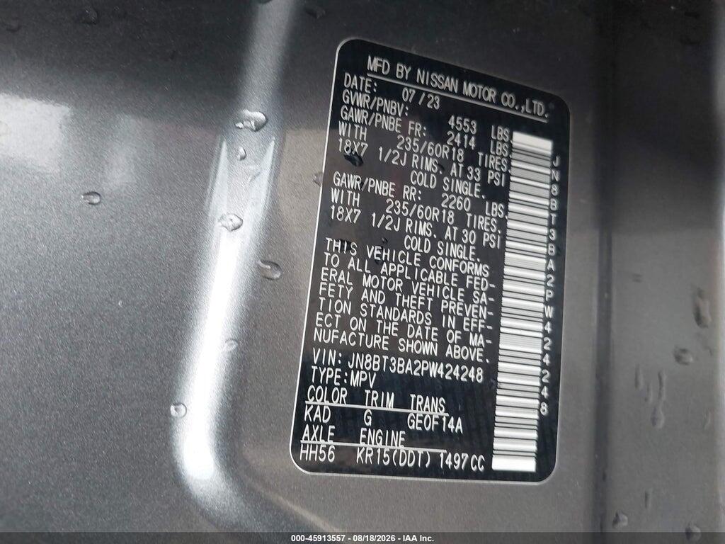JN8BT3BA2PW424248 2023 NISSAN ROGUE photo no. 9