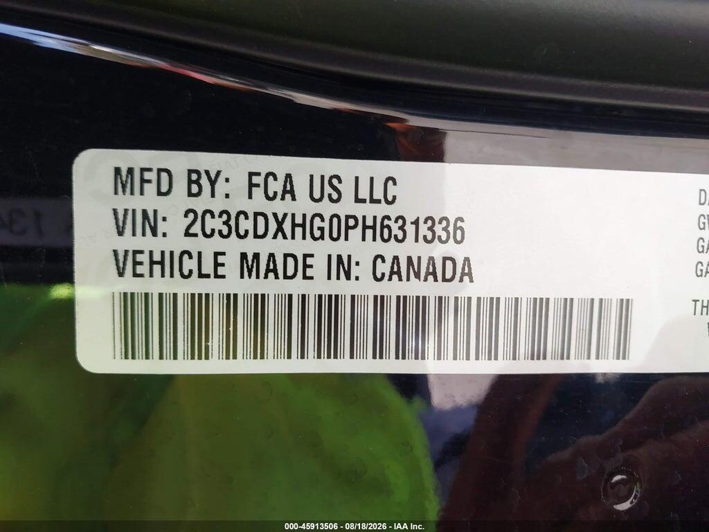 2C3CDXHG0PH631336 2023 DODGE CHARGER photo no. 9