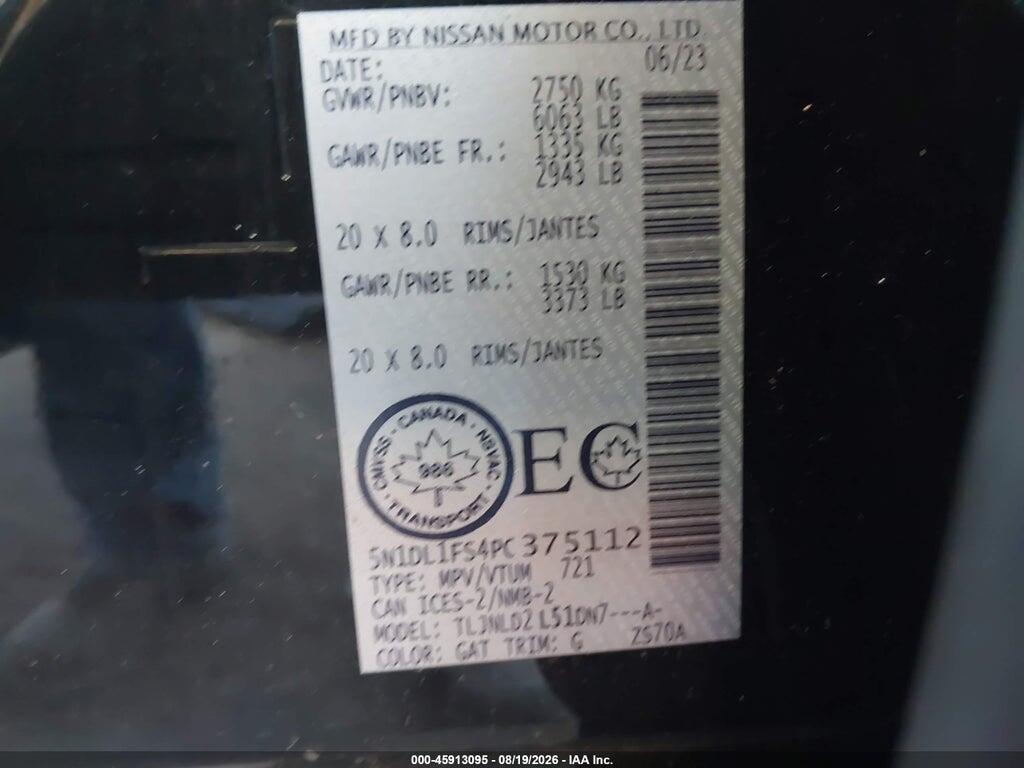 5N1DL1FS4PC375112 2023 INFINITI QX60 photo no. 9