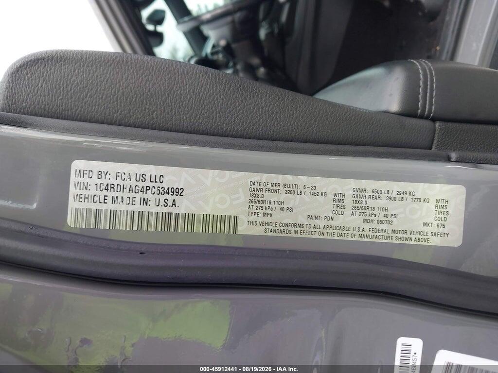 1C4RDHAG4PC634992 2023 DODGE DURANGO photo no. 9