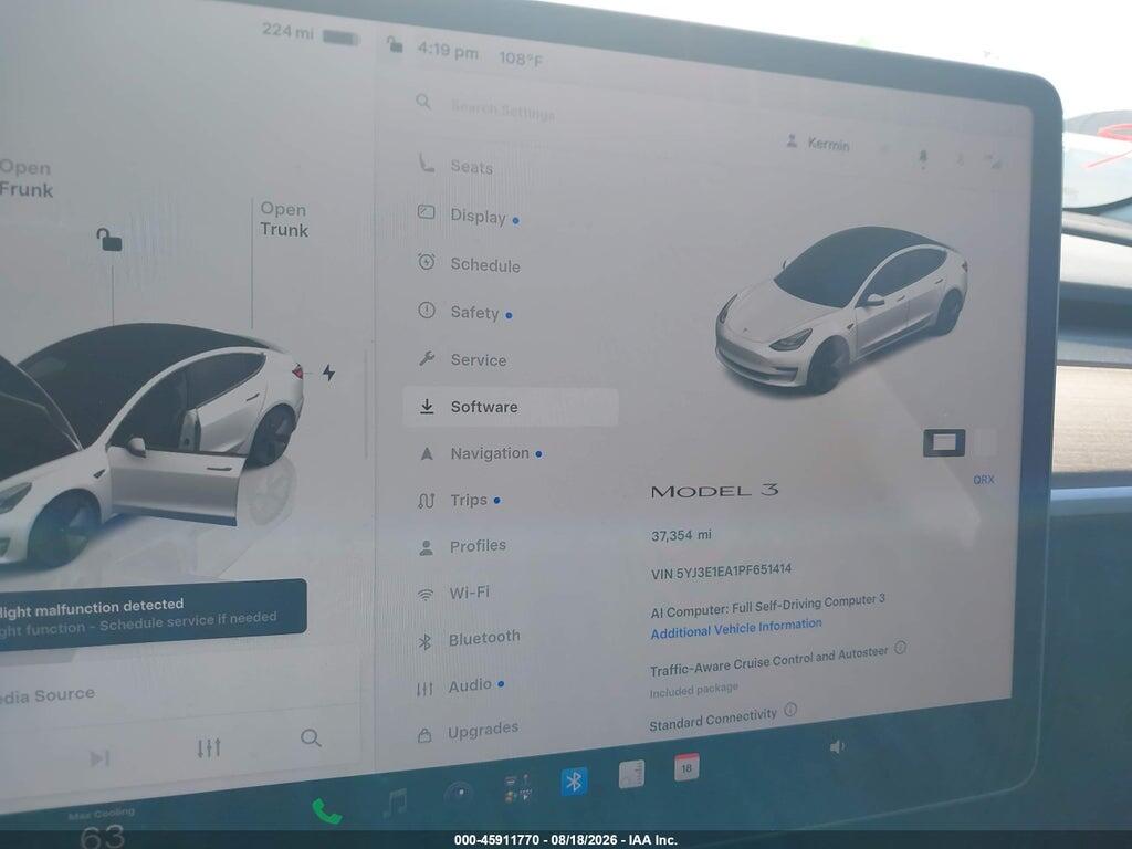 5YJ3E1EA1PF651414 2023 TESLA MODEL 3 photo no. 7