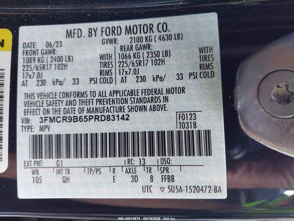3FMCR9B65PRD83142 2023 FORD BRONCO SPORT photo no. 9