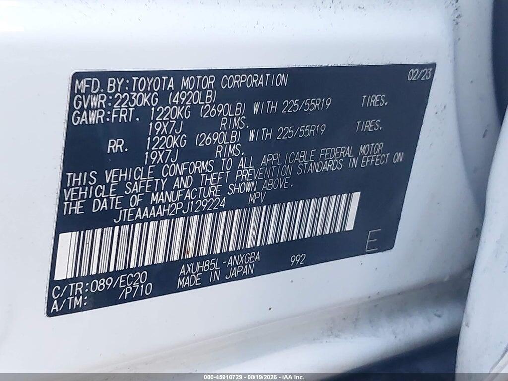 JTEAAAAH2PJ129224 2023 TOYOTA VENZA photo no. 9