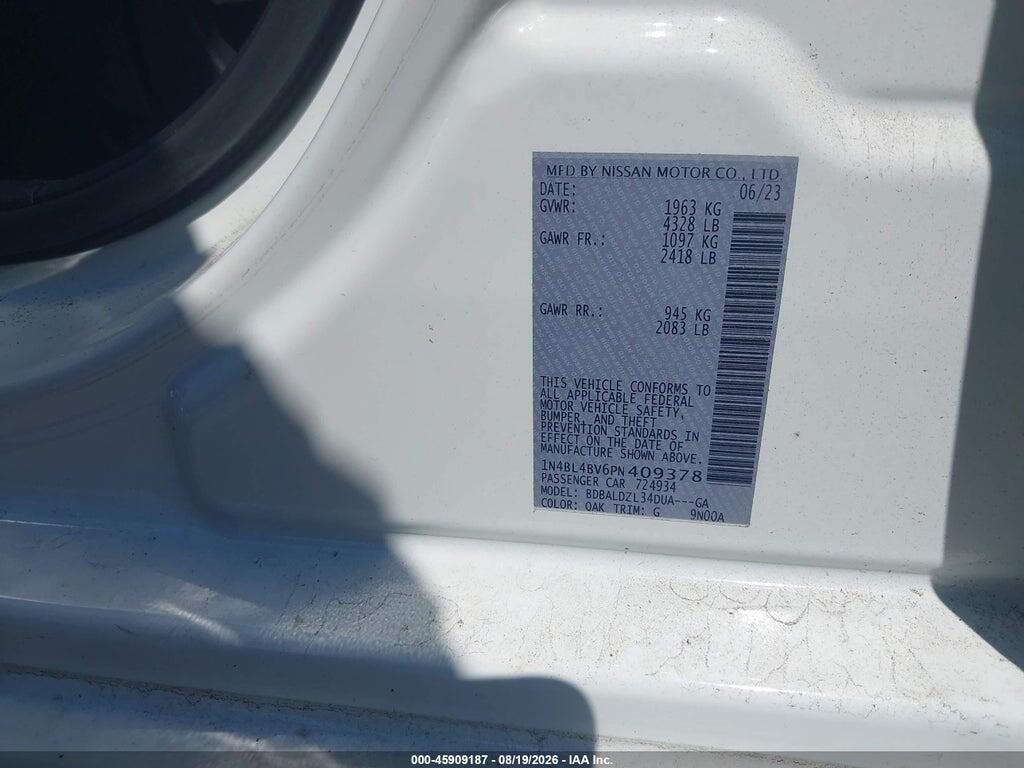 1N4BL4BV6PN409378 2023 NISSAN ALTIMA photo no. 9