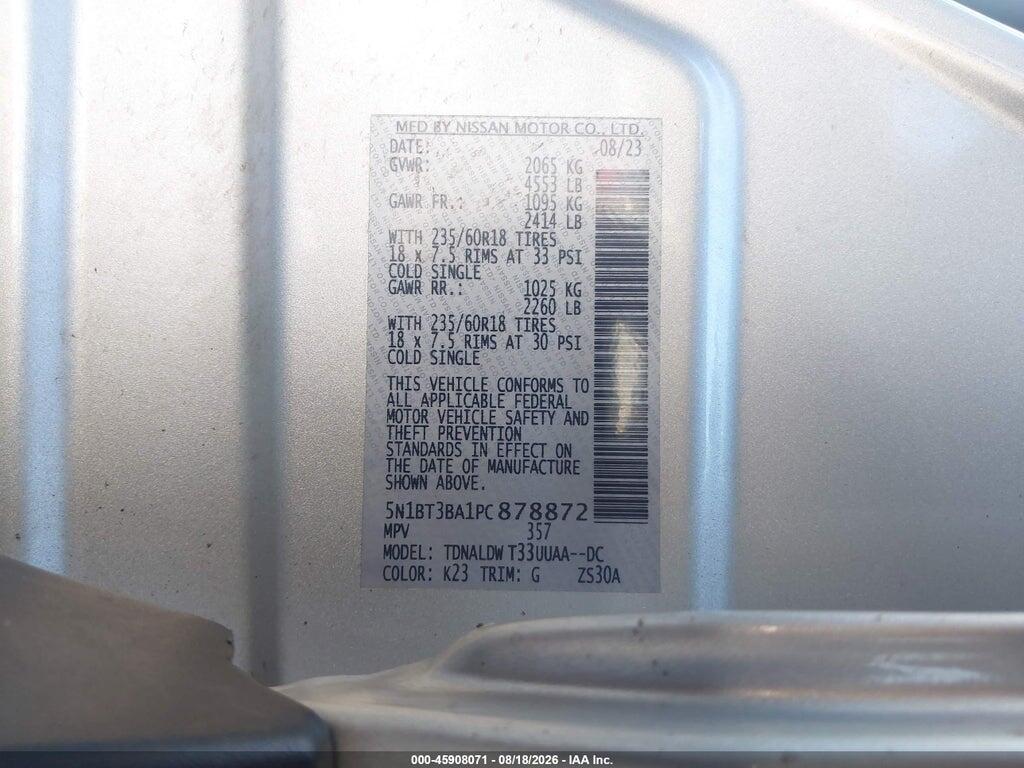 5N1BT3BA1PC878872 2023 NISSAN ROGUE photo no. 9