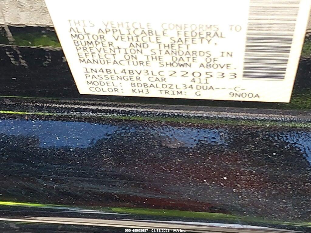 1N4BL4BV3LC220533 2020 NISSAN ALTIMA photo no. 9