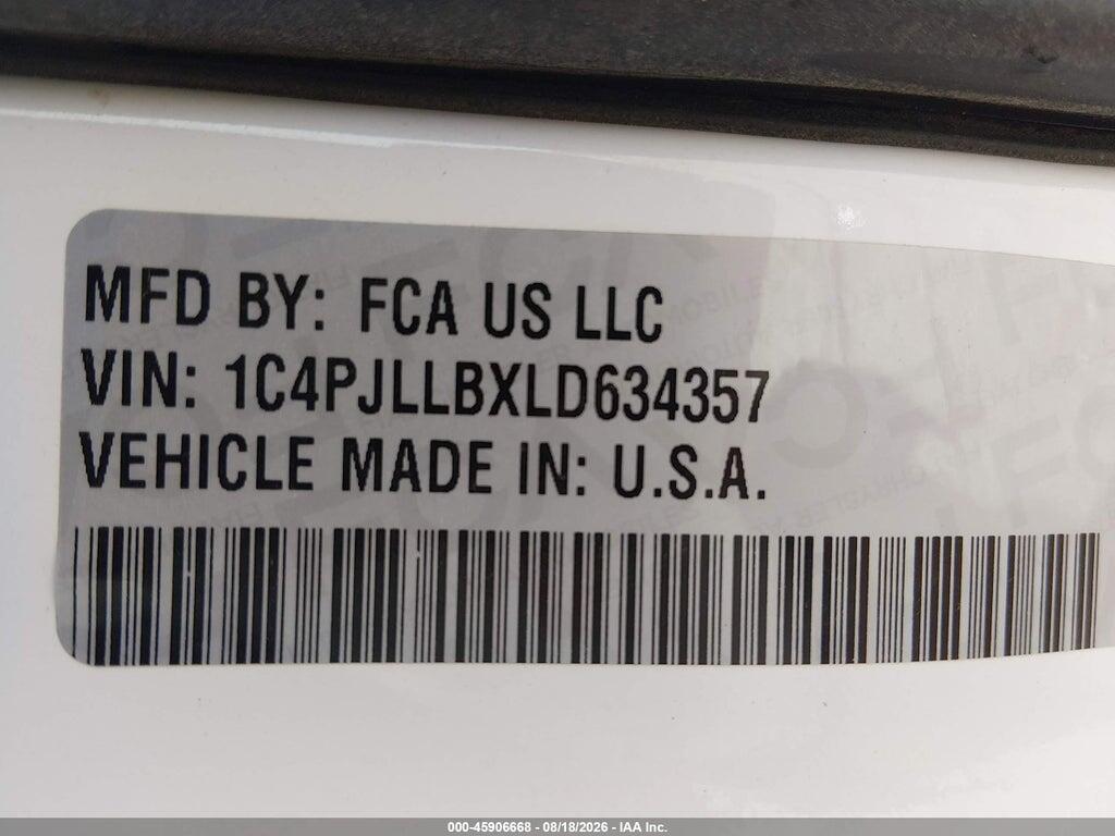1C4PJLLBXLD634357 2020 JEEP CHEROKEE photo no. 9