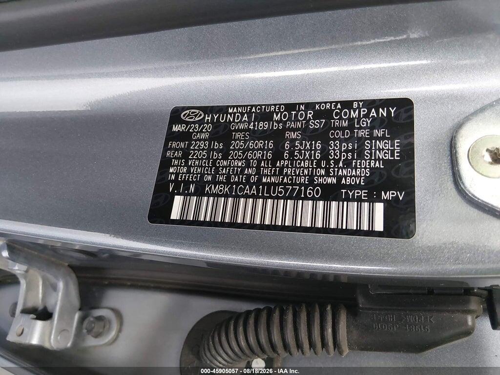 KM8K1CAA1LU577160 2020 HYUNDAI KONA photo no. 9