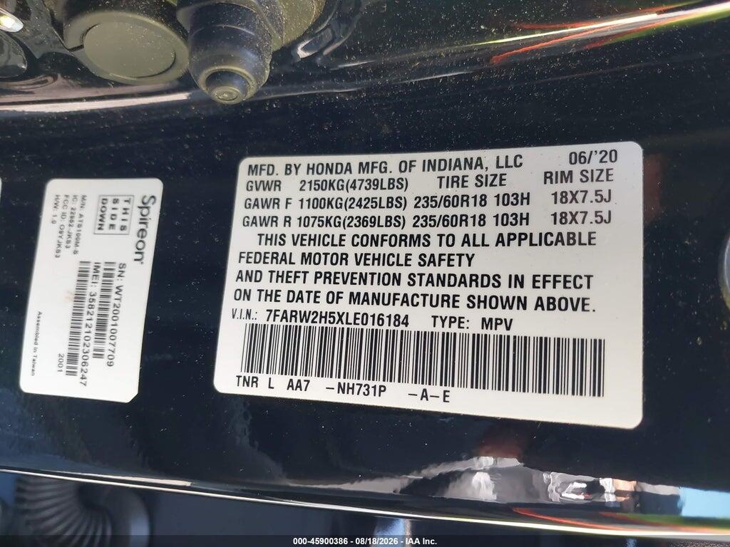 7FARW2H5XLE016184 2020 HONDA CR-V photo no. 9