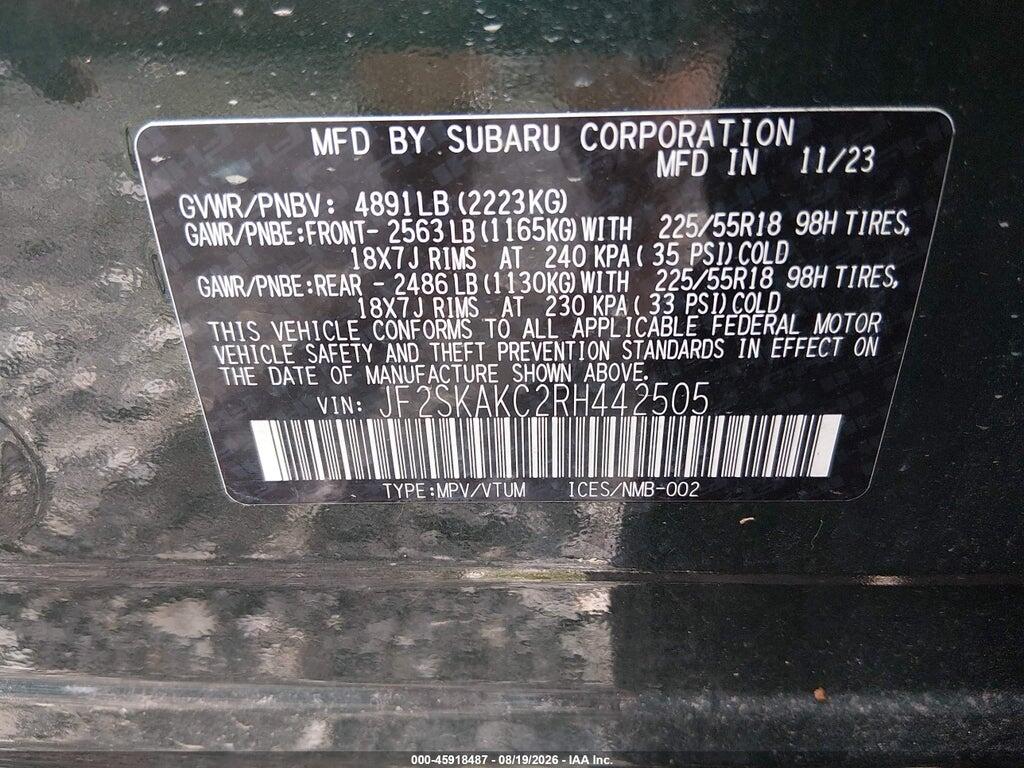 JF2SKAKC2RH442505 2024 SUBARU FORESTER photo no. 9
