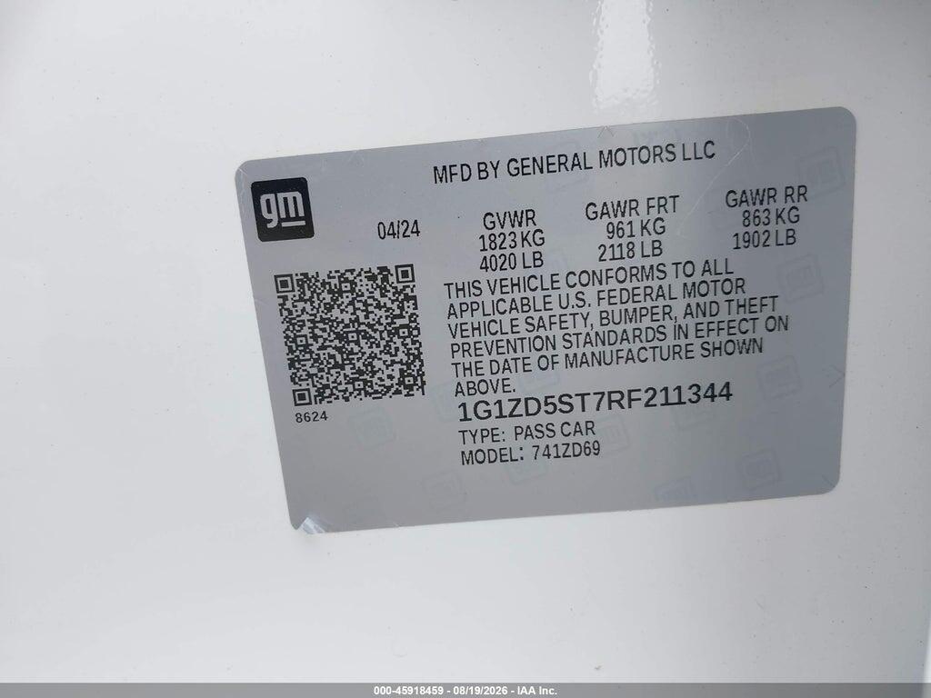1G1ZD5ST7RF211344 2024 CHEVROLET MALIBU photo no. 9