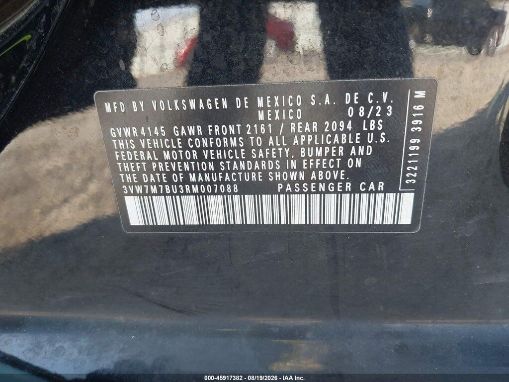 3VW7M7BU3RM007088 2024 VOLKSWAGEN JETTA photo no. 9