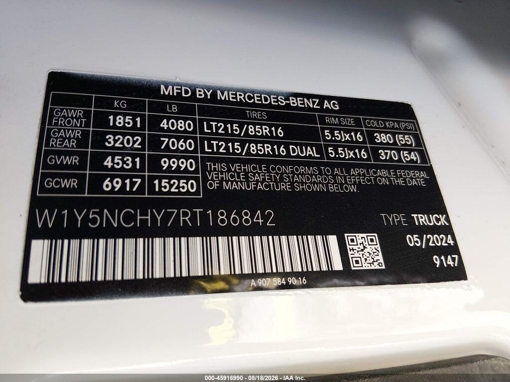 W1Y5NCHY7RT186842 2024 MERCEDES-BENZ SPRINTER 3500 photo no. 9