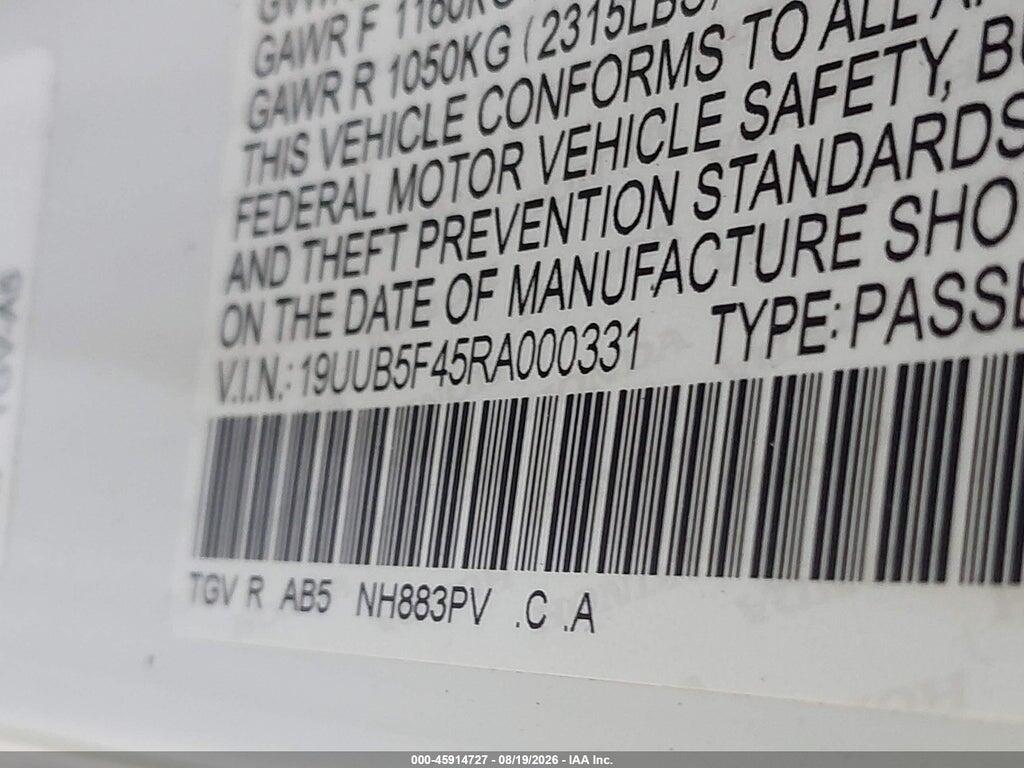 19UUB5F45RA000331 2024 ACURA TLX photo no. 9