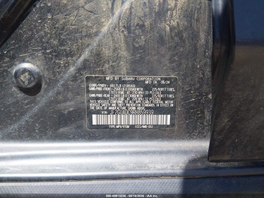 JF2GUADC9RH859939 2024 SUBARU CROSSTREK photo no. 9
