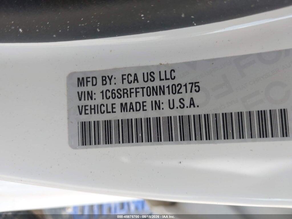 1C6SRFFT0NN102175 2022 RAM 1500 photo no. 9