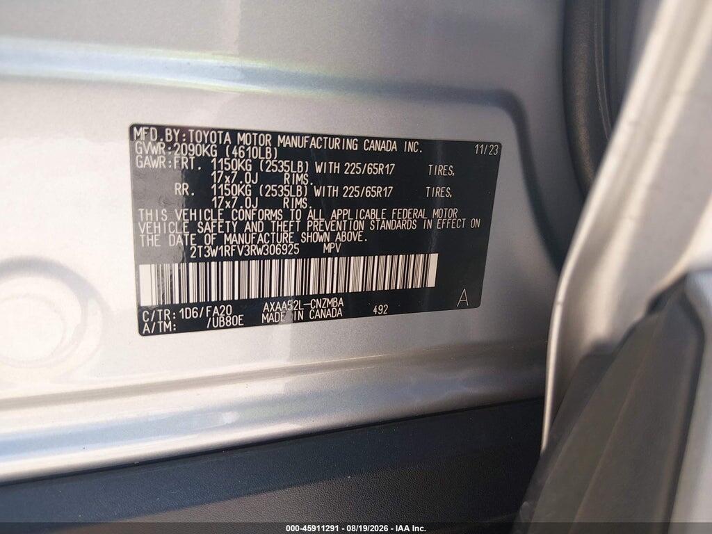 2T3W1RFV3RW306925 2024 TOYOTA RAV4 photo no. 9