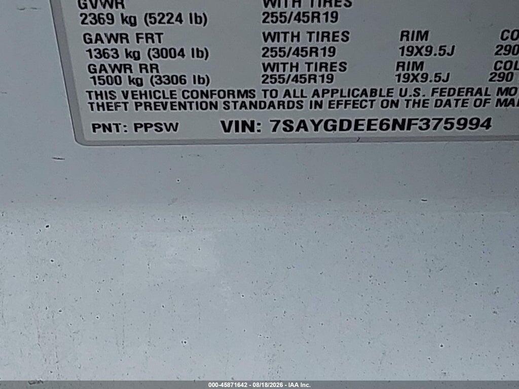 7SAYGDEE6NF375994 2022 TESLA MODEL Y photo no. 9