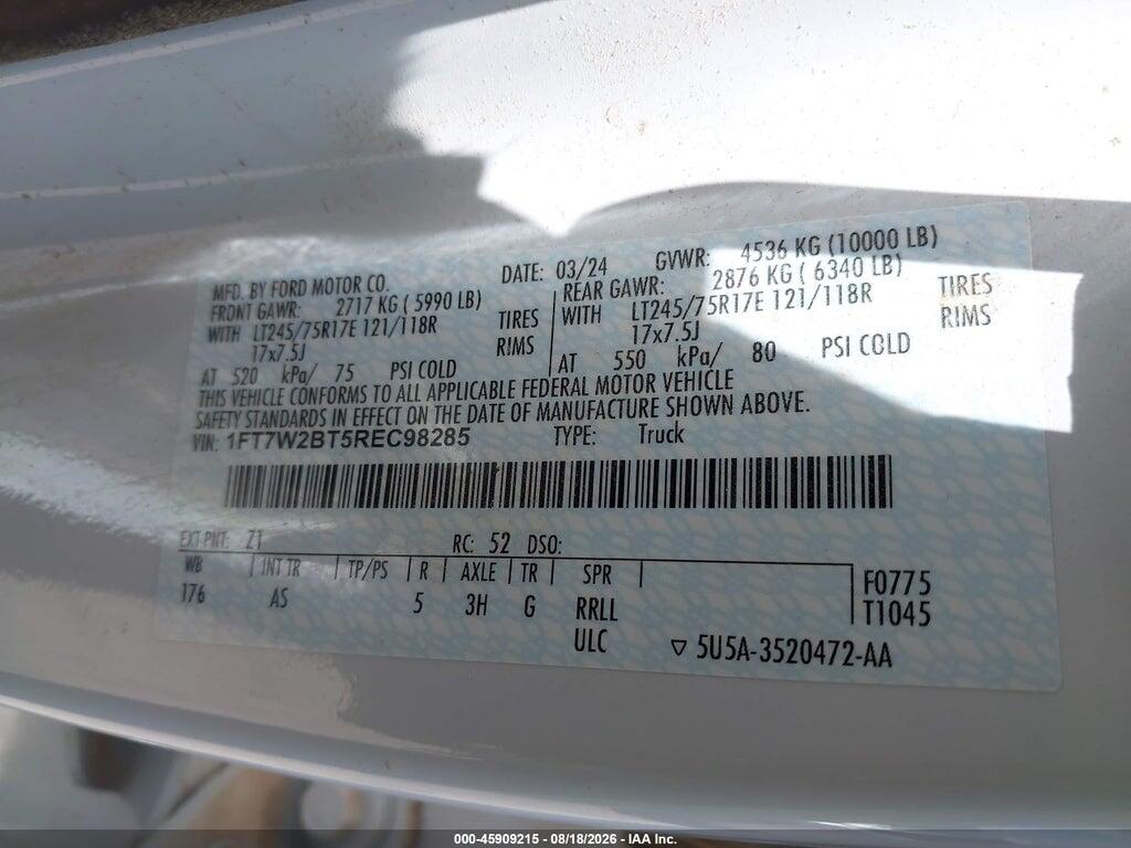 1FT7W2BT5REC98285 2024 FORD F-250 photo no. 9