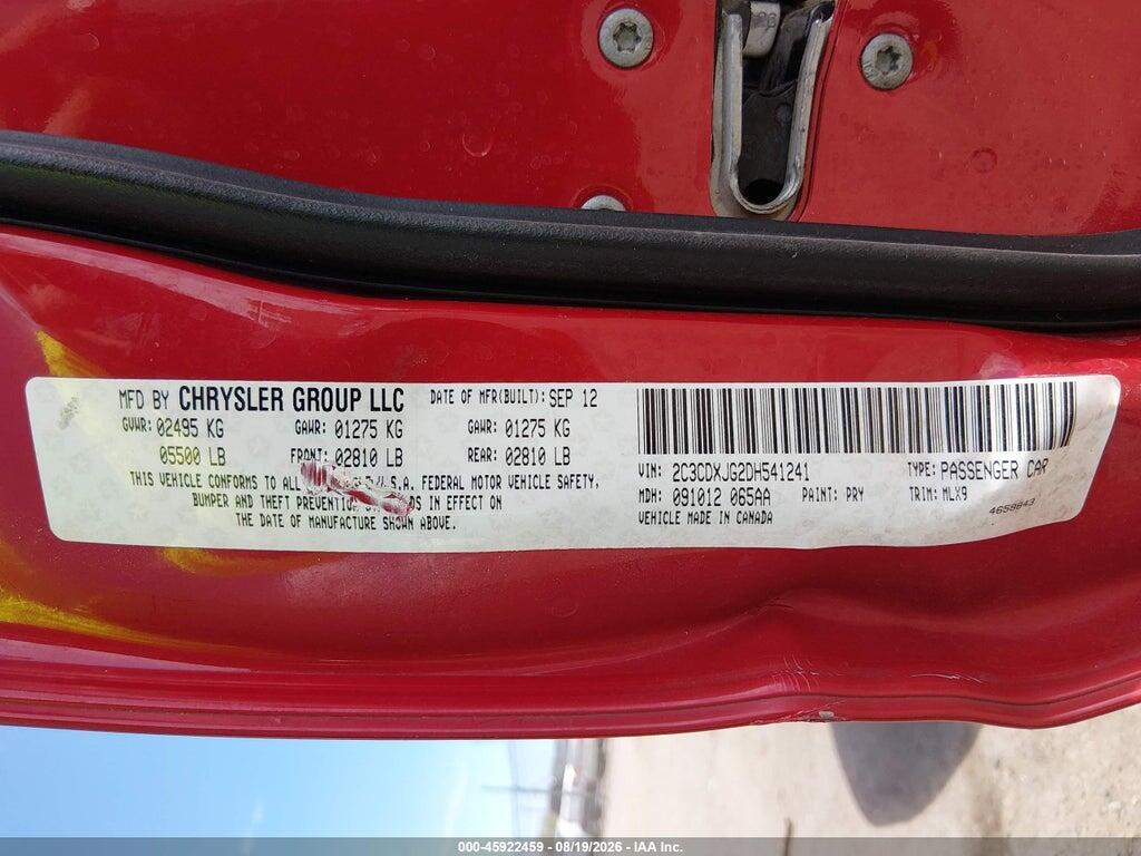 2C3CDXJG2DH541241 2013 DODGE CHARGER photo no. 9