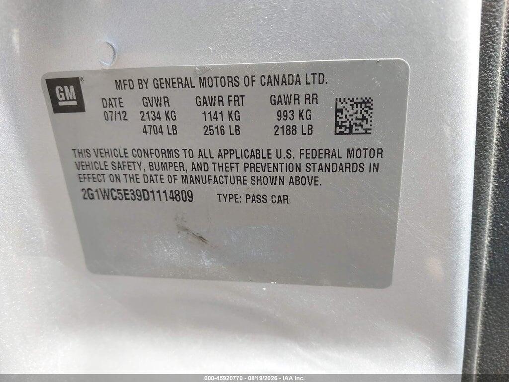 2G1WC5E39D1114809 2013 CHEVROLET IMPALA photo no. 9
