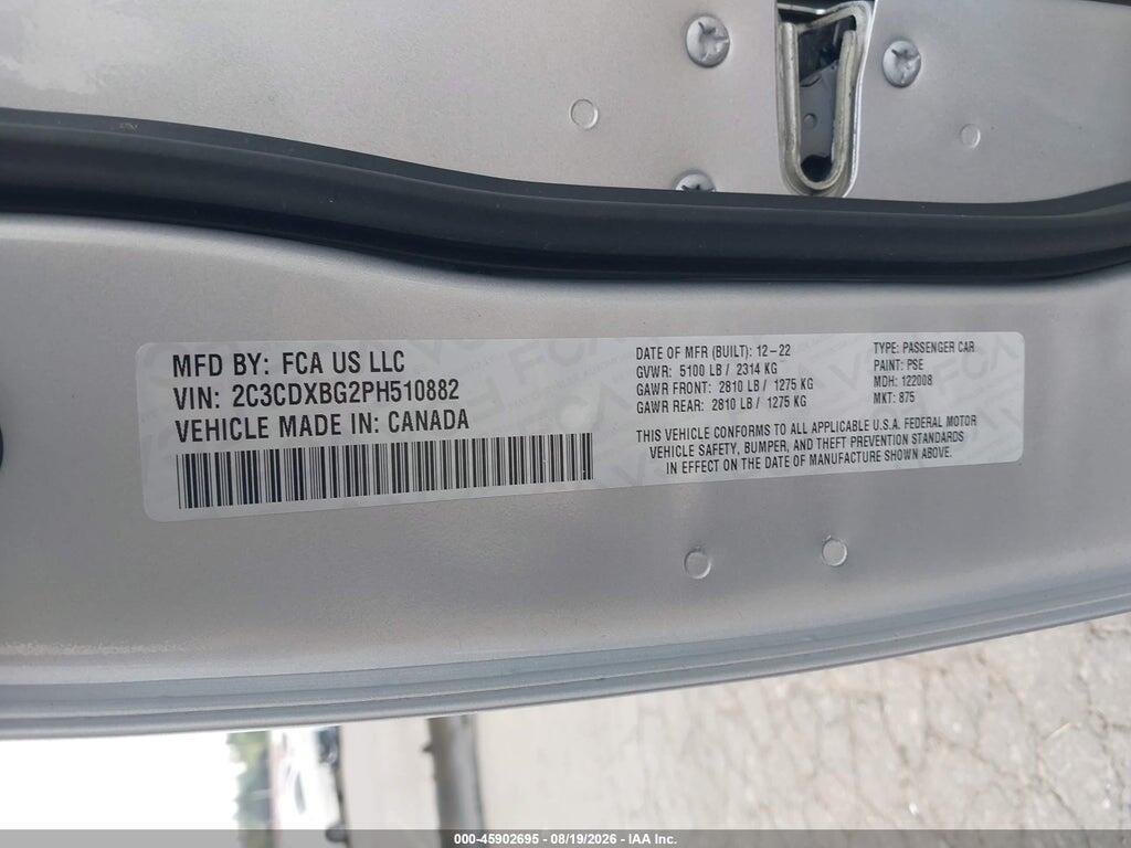 2C3CDXBG2PH510882 2023 DODGE CHARGER photo no. 9