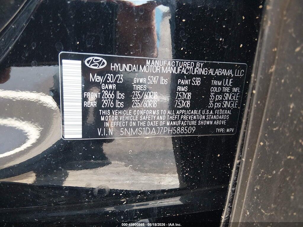 5NMS1DAJ7PH588509 2023 HYUNDAI SANTA FE photo no. 9