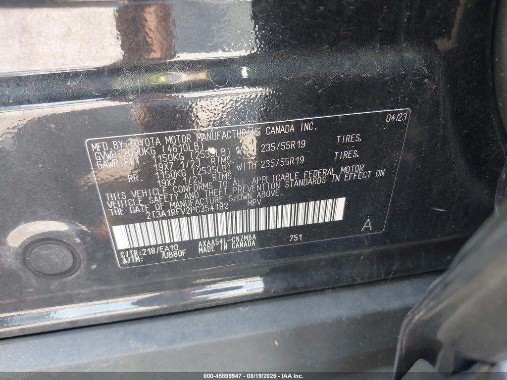 2T3A1RFV2PC354182 2023 TOYOTA RAV4 photo no. 9
