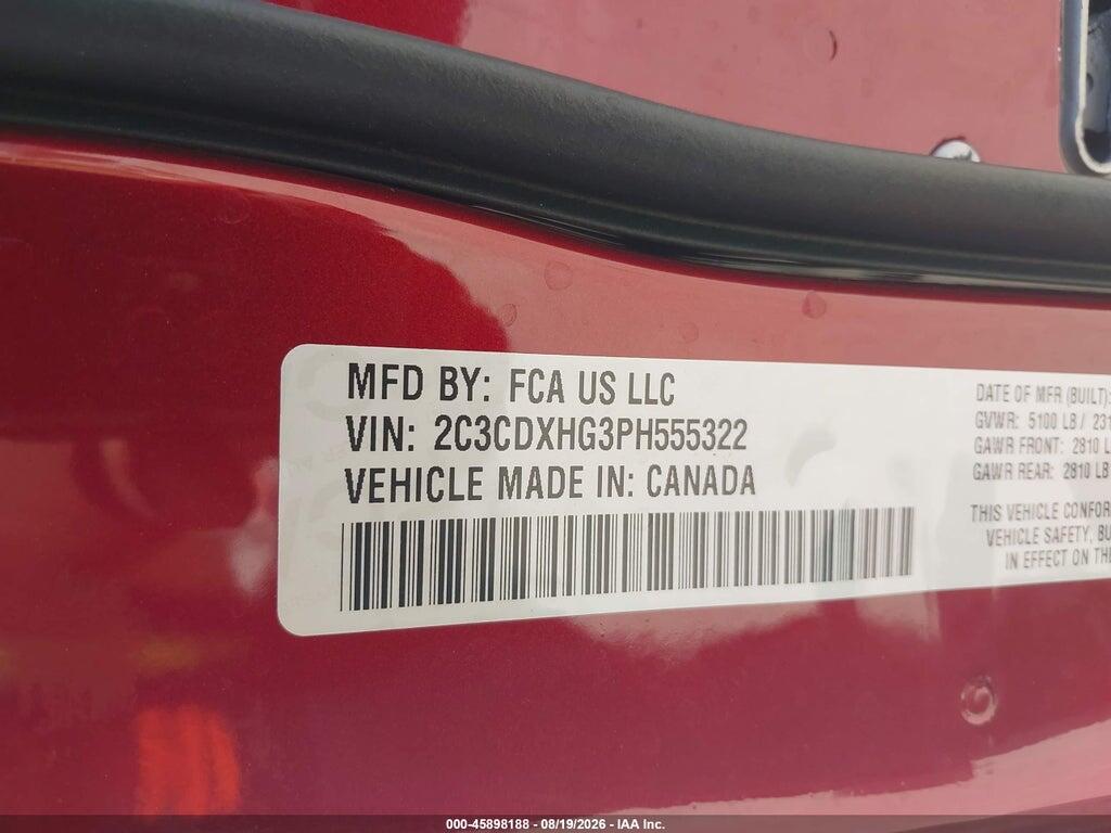 2C3CDXHG3PH555322 2023 DODGE CHARGER photo no. 9