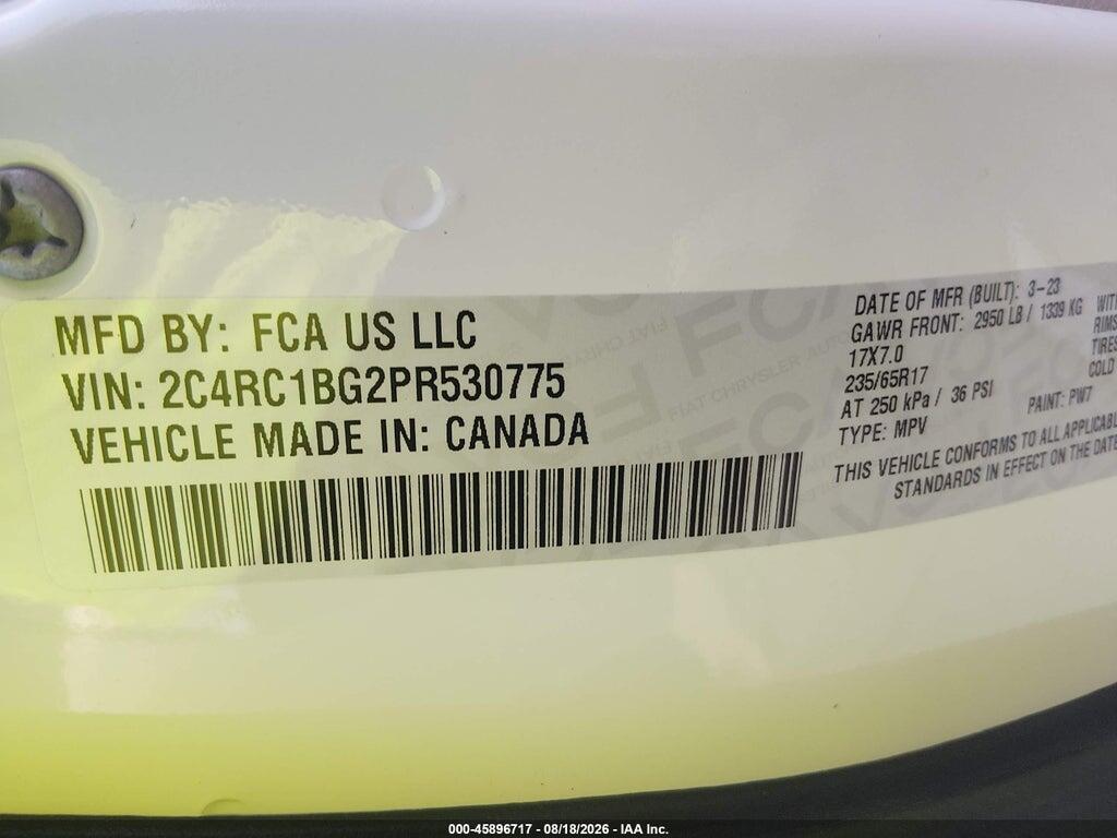 2C4RC1BG2PR530775 2023 CHRYSLER PACIFICA photo no. 9