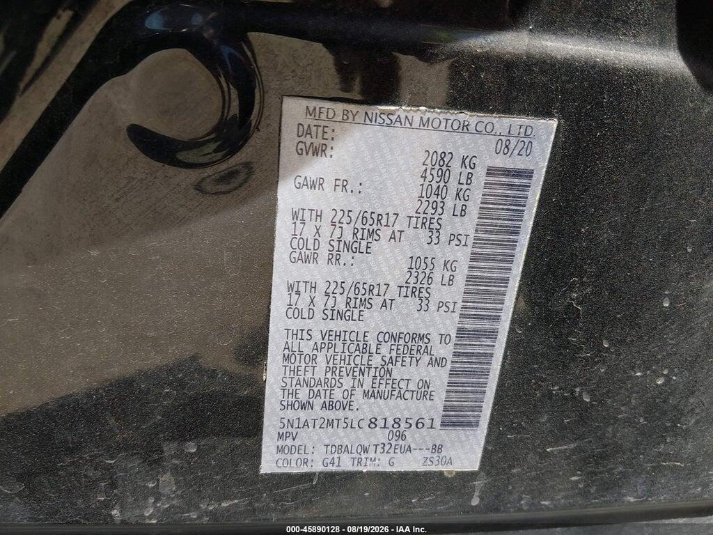 5N1AT2MT5LC818561 2020 NISSAN ROGUE photo no. 9