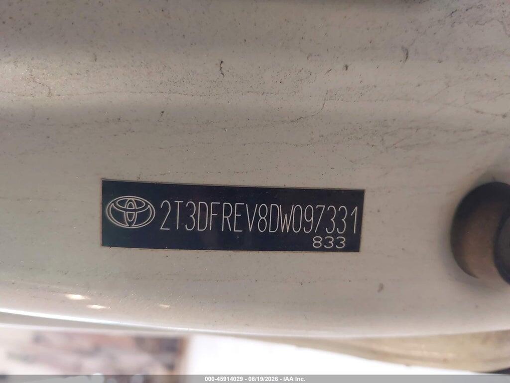 2T3DFREV8DW097331 2013 TOYOTA RAV4 photo no. 9