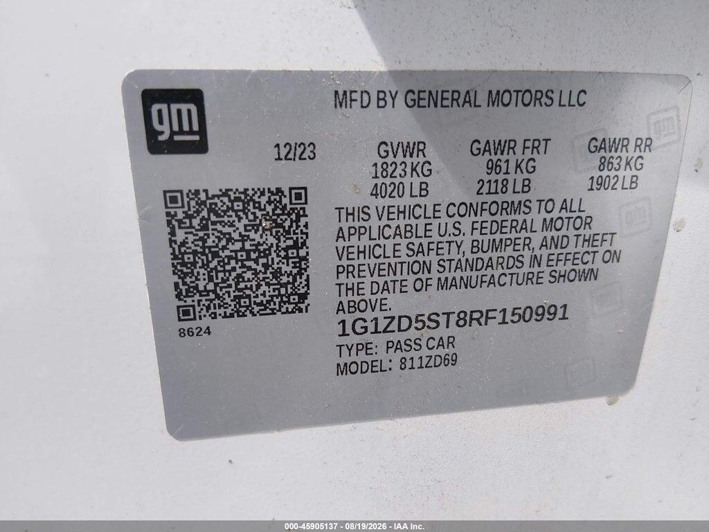 1G1ZD5ST8RF150991 2024 CHEVROLET MALIBU photo no. 9